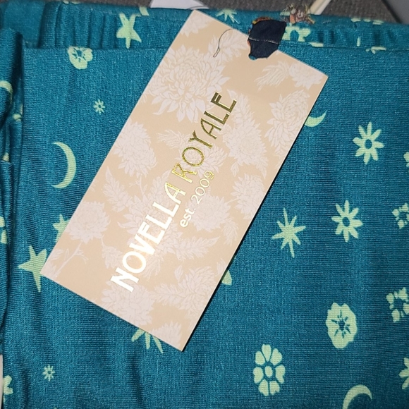 New novella royale janis bells aqua haze legging L teal turquoise leggings pants - Picture 10 of 16